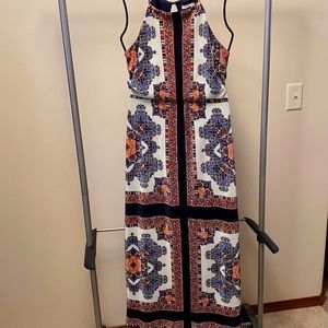 Halter Maxi Dress with floral bohemian print Women’s size 10